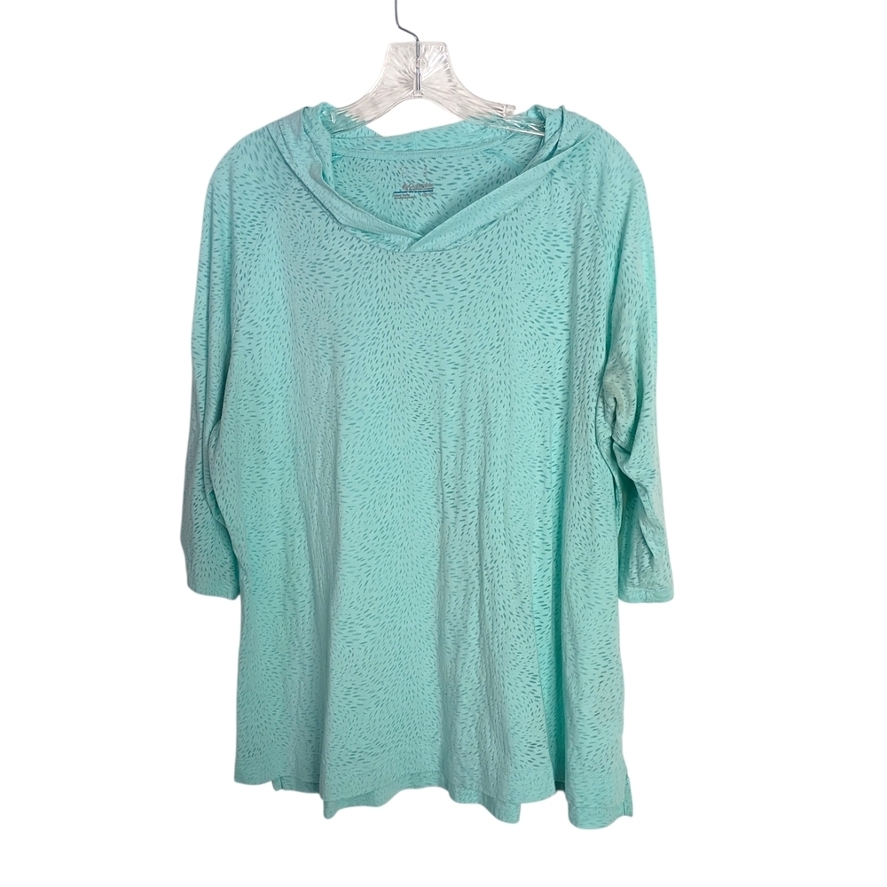 Columbia - Aqua Hooded Tunic Top - Size 1X